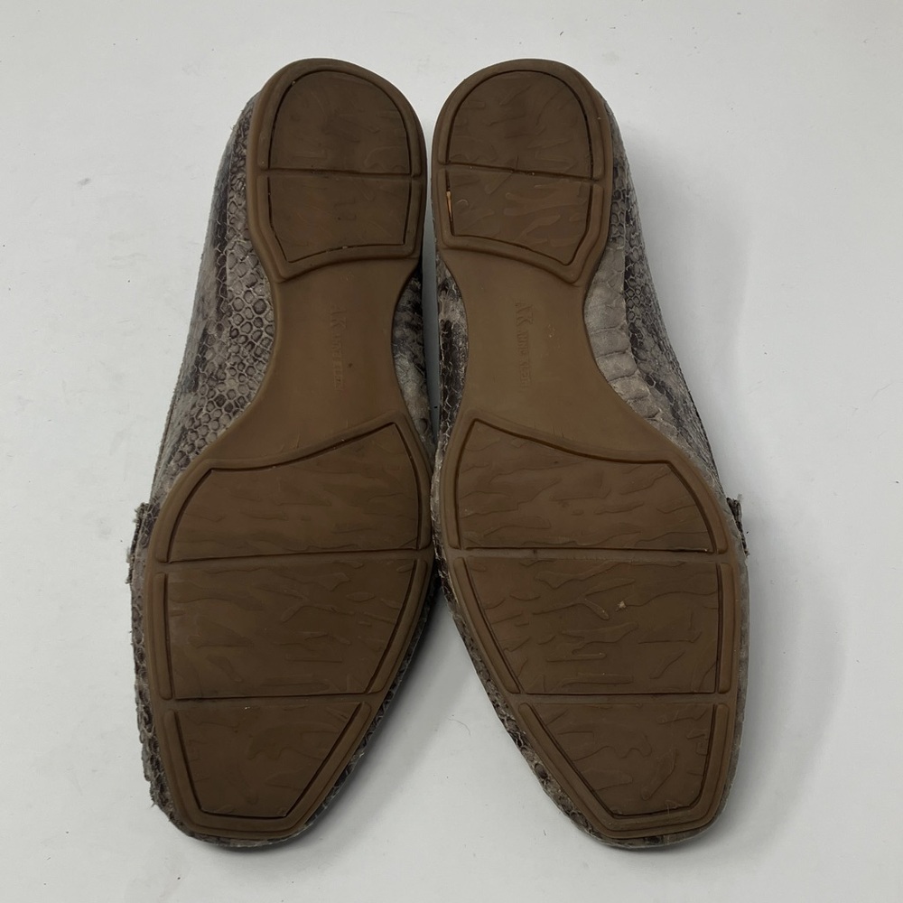 Anne Klein AXEWEN Snakeskin Pattern Loafers - Brown/Taupe Size 7.5M - Picture 8 of 13